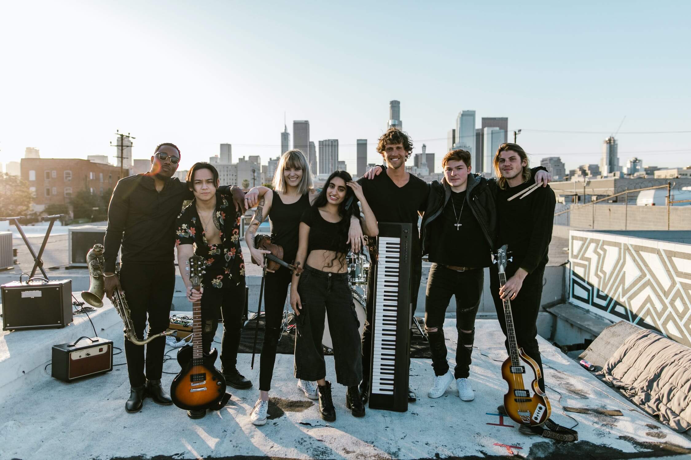 a group of people posing for a photo